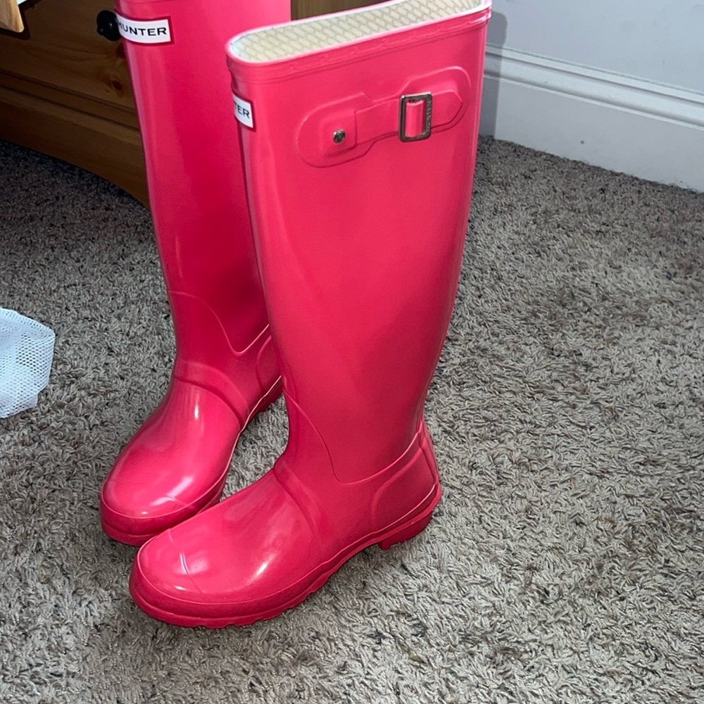 Hunter bubblegum pink rainboots